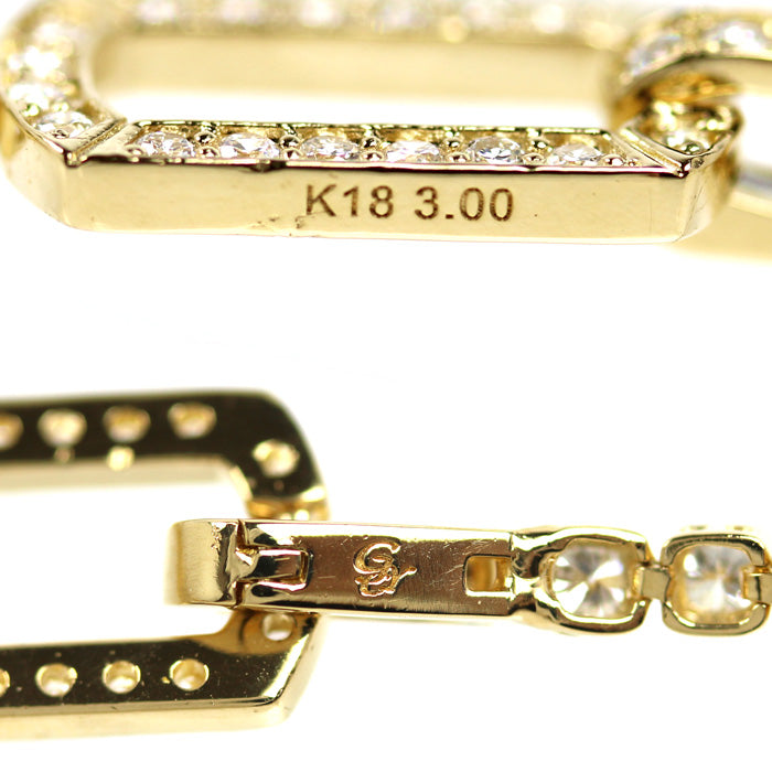 ゆきざき K18YG イエローゴールド テニス ブレスレット 80-T27.YG.HC ダイヤモンド3.00ct 7.1g 20cm レディース【中古】【美品】