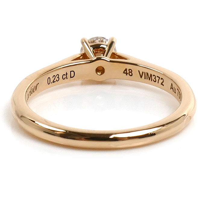 CARTIER カルティエ K18PG ピンクゴールド ソリテール1895 ウェディング リング・指輪 N4226648 ダイヤモンド0.23ct 8号 48 2.3g レディース【中古】【美品】