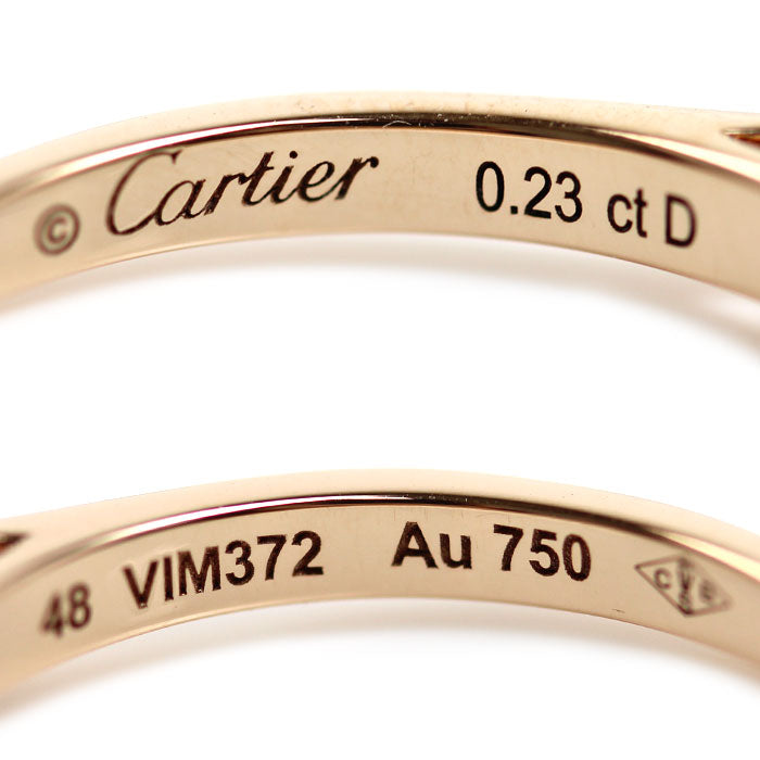 CARTIER カルティエ K18PG ピンクゴールド ソリテール1895 ウェディング リング・指輪 N4226648 ダイヤモンド0.23ct 8号 48 2.3g レディース【中古】【美品】