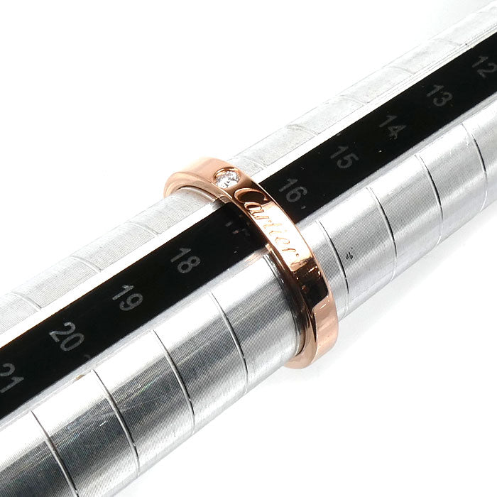 CARTIER カルティエ K18PG ピンクゴールド ウェディング 1Pダイヤ リング・指輪 B4086457 ダイヤモンド 16.5号 57 3.9g レディース【中古】【美品】