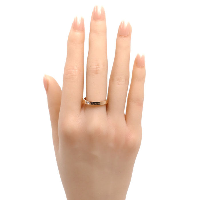 CARTIER カルティエ K18PG ピンクゴールド ウェディング 1Pダイヤ リング・指輪 B4086457 ダイヤモンド 16.5号 57 3.9g レディース【中古】【美品】