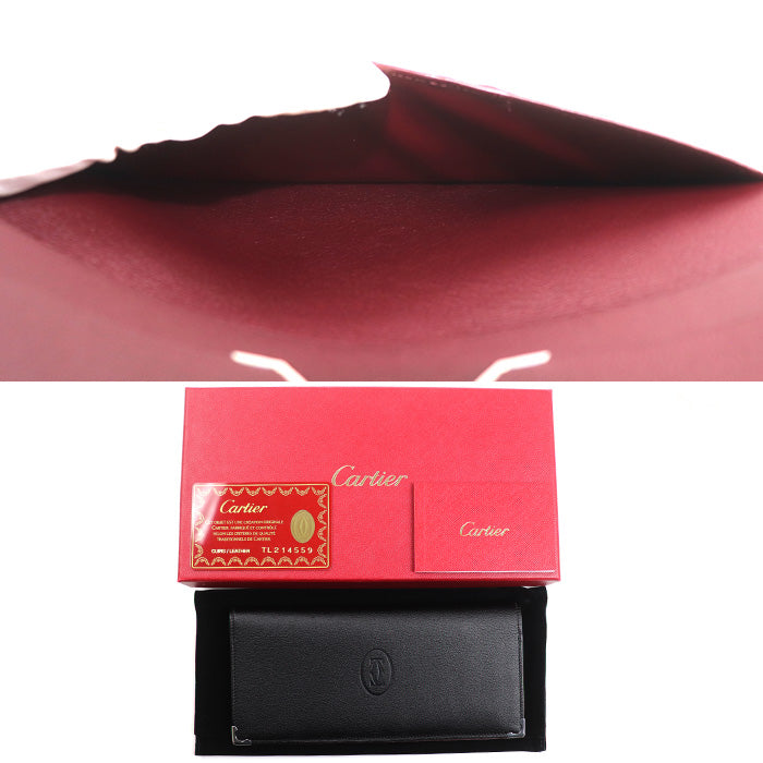 CARTIER カルティエ マスト ドゥ カルティエ 札入れ ブラック L3000583 メンズ【中古】【美品】