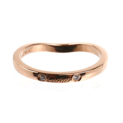 CARTIER カルティエ K18PG ピンクゴールド バレリーナ カーブ ウェディング 3Pダイヤ リング・指輪 B4098650 ダイヤモンド 10号 50 2.3g レディース【中古】【美品】