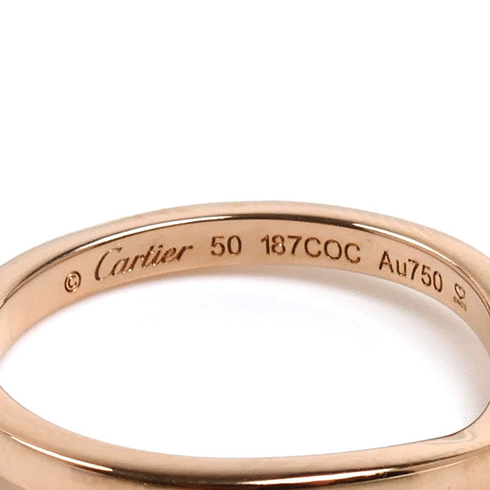 CARTIER カルティエ K18PG ピンクゴールド バレリーナ カーブ ウェディング 3Pダイヤ リング・指輪 B4098650 ダイヤモンド 10号 50 2.3g レディース【中古】【美品】