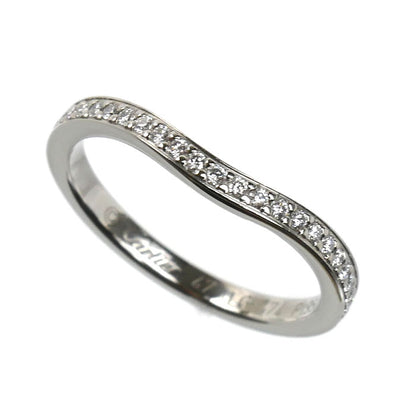 CARTIER カルティエ Pt950プラチナ バレリーナ カーブ ハーフエタニティ リング・指輪 B4093047 ダイヤモンド 7号 47 2.7g レディース【中古】【美品】
