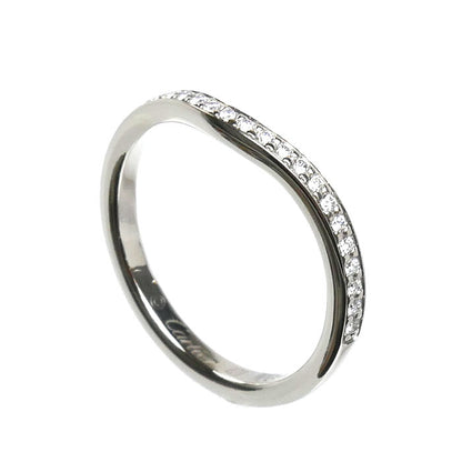 CARTIER カルティエ Pt950プラチナ バレリーナ カーブ ハーフエタニティ リング・指輪 B4093047 ダイヤモンド 7号 47 2.7g レディース【中古】【美品】