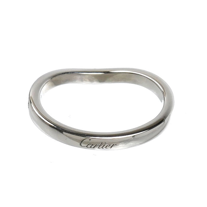 CARTIER カルティエ Pt950プラチナ バレリーナ カーブ ハーフエタニティ リング・指輪 B4093047 ダイヤモンド 7号 47 2.7g レディース【中古】【美品】