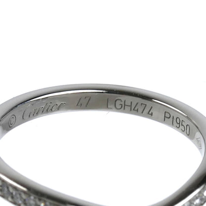 CARTIER カルティエ Pt950プラチナ バレリーナ カーブ ハーフエタニティ リング・指輪 B4093047 ダイヤモンド 7号 47 2.7g レディース【中古】【美品】