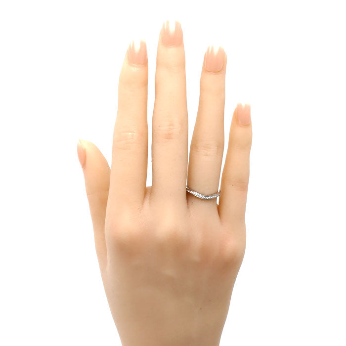 CARTIER カルティエ Pt950プラチナ バレリーナ カーブ ハーフエタニティ リング・指輪 B4093047 ダイヤモンド 7号 47 2.7g レディース【中古】【美品】