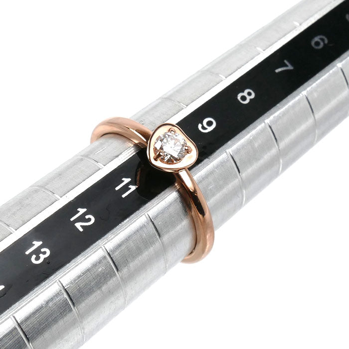 CARTIER カルティエ K18PG ピンクゴールド ディアマン レジェ ドゥ カルティエ ハート リング・指輪 ダイヤモンド 10号 50 2.4g レディース【中古】【美品】