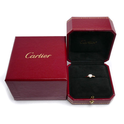 CARTIER カルティエ K18PG ピンクゴールド ディアマン レジェ ドゥ カルティエ ハート リング・指輪 ダイヤモンド 10号 50 2.4g レディース【中古】【美品】