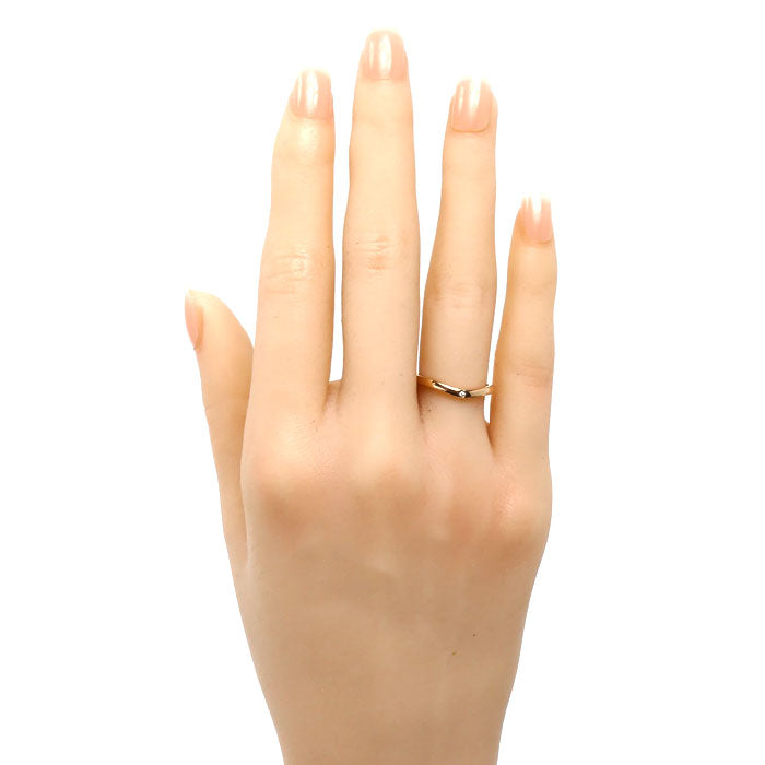 CARTIER カルティエ K18PG ピンクゴールド バレリーナ カーブ ウェディング 3Pダイヤ リング・指輪 B4098650 ダイヤモンド 10号 50 2.3g レディース【中古】【美品】