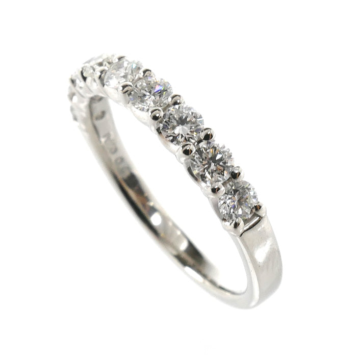 TASAKI タサキ Pt950プラチナ ハーフエタニティ リング・指輪 ダイヤモンド0.63ct 11号 4.0g レディース【中古】【美品】