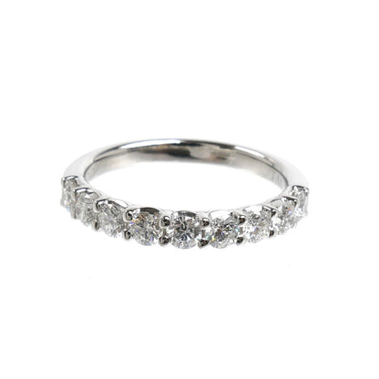 TASAKI タサキ Pt950プラチナ ハーフエタニティ リング・指輪 ダイヤモンド0.63ct 11号 4.0g レディース【中古】【美品】