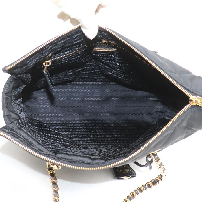 PRADA プラダ Re-Edition 1995 チェーンショルダー ショルダーバッグ ブラック 1BG529 V COO 2AOS F0002 ICチップ レディース【中古】【美品】
