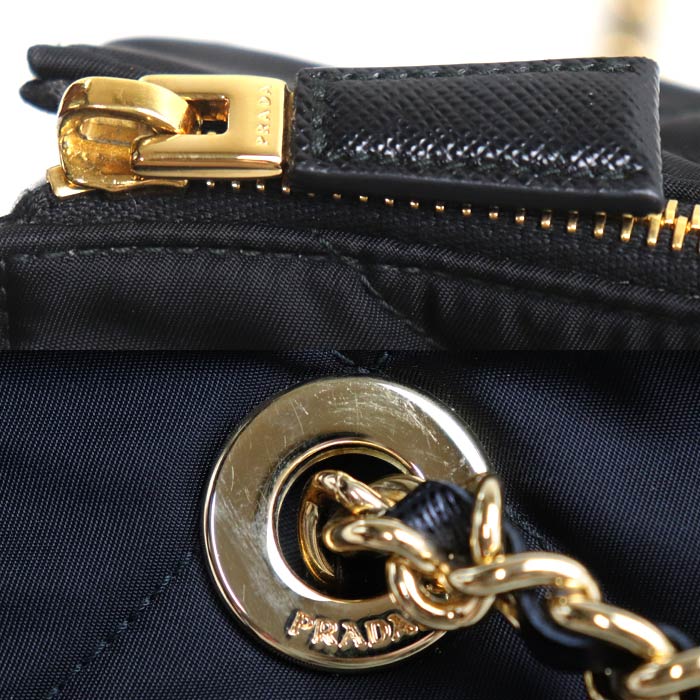 PRADA プラダ Re-Edition 1995 チェーンショルダー ショルダーバッグ ブラック 1BG529 V COO 2AOS F0002 ICチップ レディース【中古】【美品】