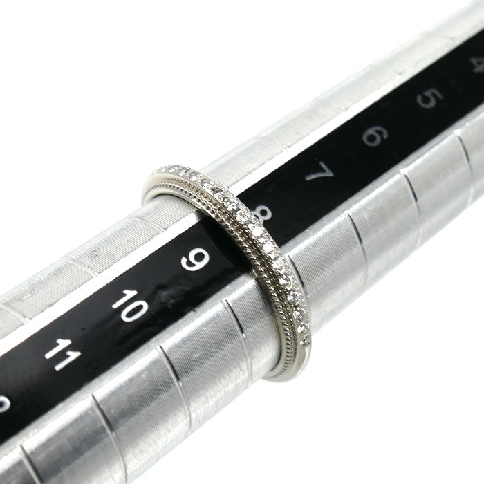 Vendome Aoyama ヴァンドーム青山 Pt997 リュクスプラチナ ミル グラニュール リング・指輪 AMSR0030 ダイヤモンド 8号 3.2g レディース【中古】【美品】