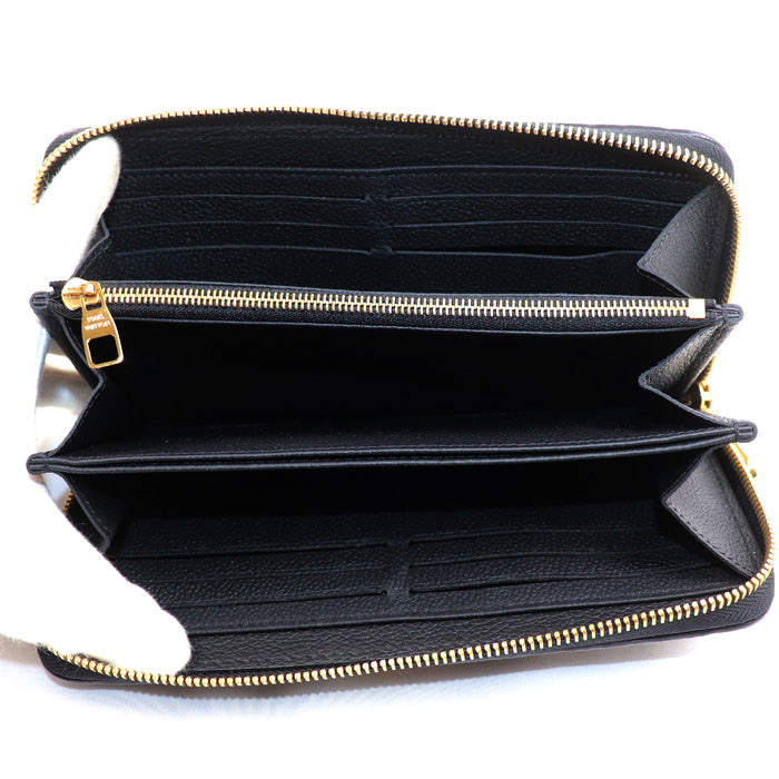 LOUIS VUITTON ルイ・ヴィトン LVxTM ジッピーウォレット 長財布 ラウンドファスナー モノグラムアンプラント ノワール M14160 ICチップ レディース【中古】