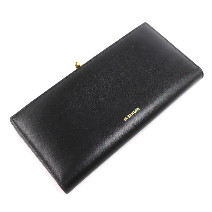 JIL SANDER ジルサンダー GOJI PURSE MD 長財布 ブラック J07UI0014-P4840-001 小銭入れ付き がま口 レディース【中古】【美品】