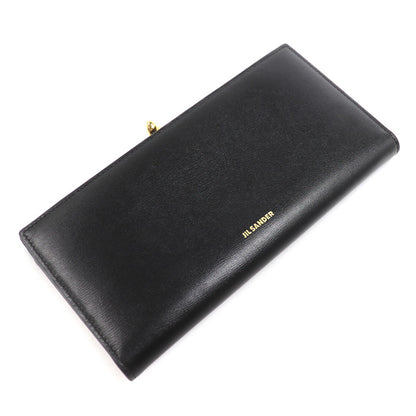 JIL SANDER ジルサンダー GOJI PURSE MD 長財布 ブラック J07UI0014-P4840-001 小銭入れ付き がま口 レディース【中古】【美品】