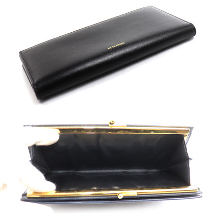 JIL SANDER ジルサンダー GOJI PURSE MD 長財布 ブラック J07UI0014-P4840-001 小銭入れ付き がま口 レディース【中古】【美品】