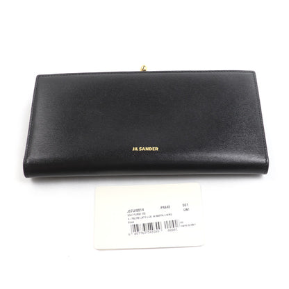 JIL SANDER ジルサンダー GOJI PURSE MD 長財布 ブラック J07UI0014-P4840-001 小銭入れ付き がま口 レディース【中古】【美品】