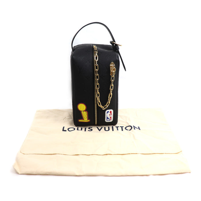 LOUIS VUITTON ルイ・ヴィトン ヴィトンx NBA クローク ドップキット ハンドバッグ モノグラムエンボス ブラック M58515 ICチップ メンズ【中古】【美品】