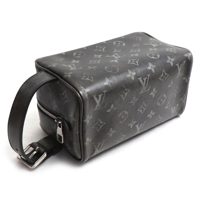 LOUIS VUITTON ルイ・ヴィトン ロッカー ドップキット ハンドバッグ モノグラムブラッシュド ブラック M11670 ICチップ メンズ【中古】【美品】