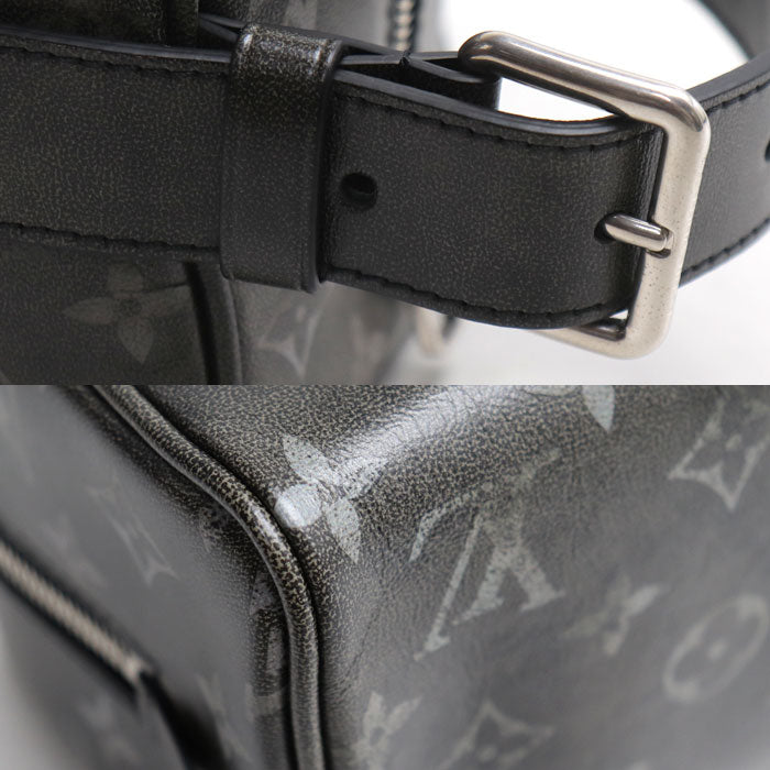LOUIS VUITTON ルイ・ヴィトン ロッカー ドップキット ハンドバッグ モノグラムブラッシュド ブラック M11670 ICチップ メンズ【中古】【美品】