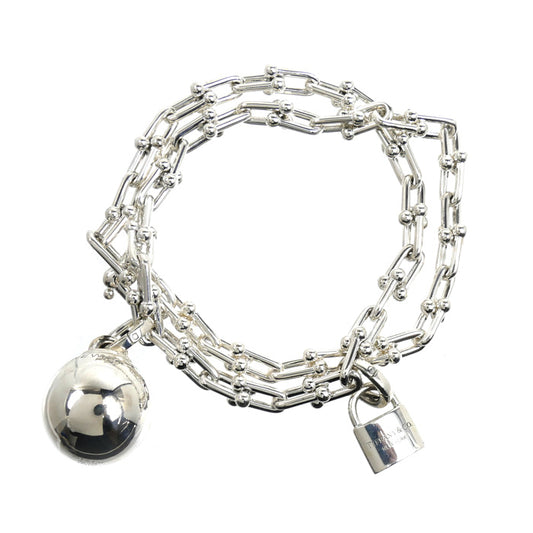 TIFFANY&Co. ティファニー シルバー925 ハードウェア スモールラップ ブレスレット 45.6g レディース【中古】【美品】