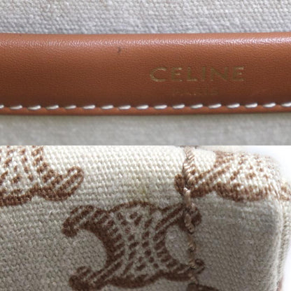CELINE セリーヌ トリオンフ スモール カバ タイス 2Wayショルダーバッグ ベージュ/ブラウン 199162FRF.01BC レディース【中古】