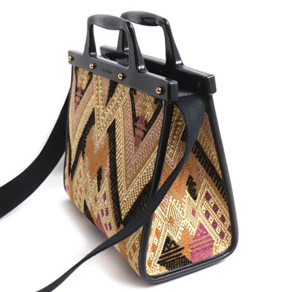 ETRO エトロ ジャガード ラブトロッター 2Wayショルダーバッグ マルチカラー 1P023 レディース【中古】