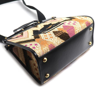 ETRO エトロ ジャガード ラブトロッター 2Wayショルダーバッグ マルチカラー 1P023 レディース【中古】