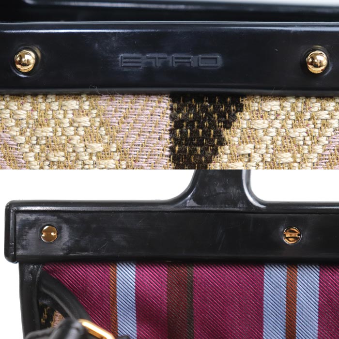 ETRO エトロ ジャガード ラブトロッター 2Wayショルダーバッグ マルチカラー 1P023 レディース【中古】