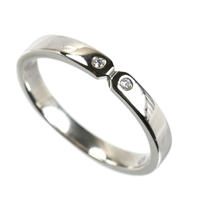 HERMES エルメス Pt950プラチナ エヴァーケリー リング・指輪 H119861B 00049 ダイヤモンド0.01ct 9号 49 3.3g レディース【中古】【美品】