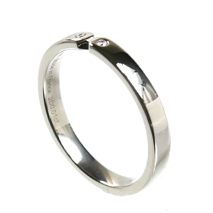 HERMES エルメス Pt950プラチナ エヴァーケリー リング・指輪 H119861B 00049 ダイヤモンド0.01ct 9号 49 3.3g レディース【中古】【美品】