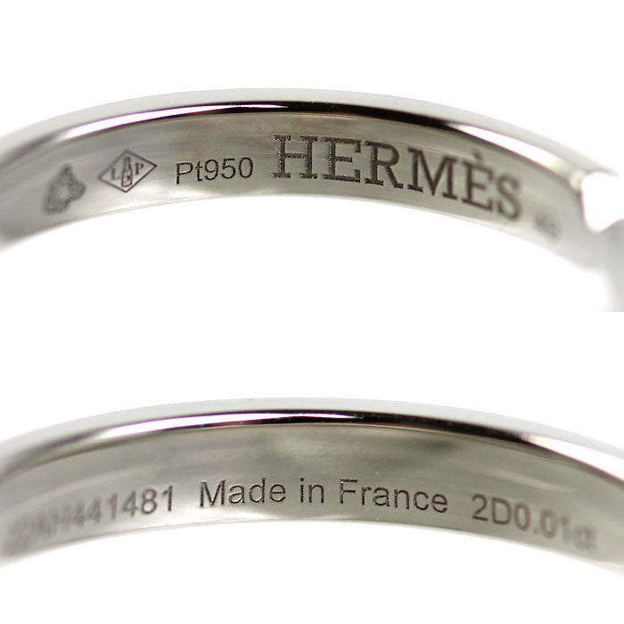 HERMES エルメス Pt950プラチナ エヴァーケリー リング・指輪 H119861B 00049 ダイヤモンド0.01ct 9号 49 3.3g レディース【中古】【美品】