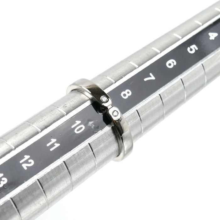 HERMES エルメス Pt950プラチナ エヴァーケリー リング・指輪 H119861B 00049 ダイヤモンド0.01ct 9号 49 3.3g レディース【中古】【美品】
