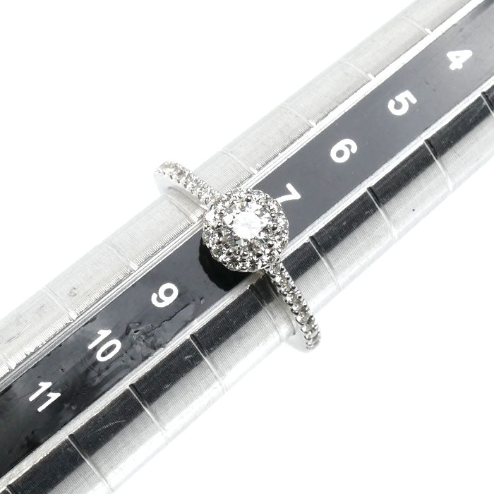 GRAFF グラフ K18WG ホワイトゴールド アイコン ラウンド リング・指輪 RGR618 ダイヤモンド0.21ct 7.5号 2.8g レディース【中古】【美品】