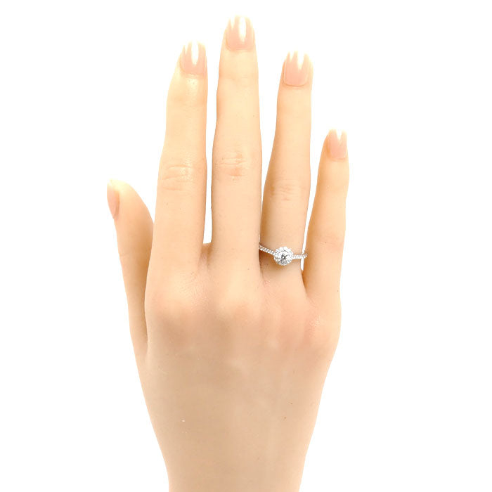 GRAFF グラフ K18WG ホワイトゴールド アイコン ラウンド リング・指輪 RGR618 ダイヤモンド0.21ct 7.5号 2.8g レディース【中古】【美品】