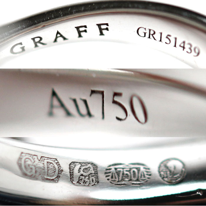 GRAFF グラフ K18WG ホワイトゴールド ワイルドフラワー ダブル リング・指輪 RGR842 ダイヤモンド 12号 6.8g レディース【中古】【美品】
