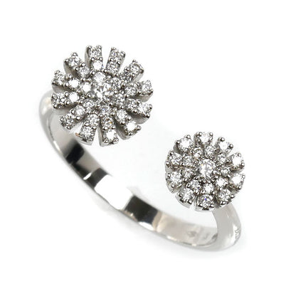 Damiani ダミアーニ K18WG ホワイトゴールド マルゲリータ リング・指輪 20089283 ダイヤモンド 12号 3.5g レディース【中古】【美品】