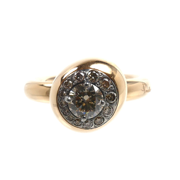Pomellato ポメラート K18PG ピンクゴールド ヌヴォラ リング・指輪 ダイヤモンド0.55ct 15号 11.9g レディース【中古】【美品】