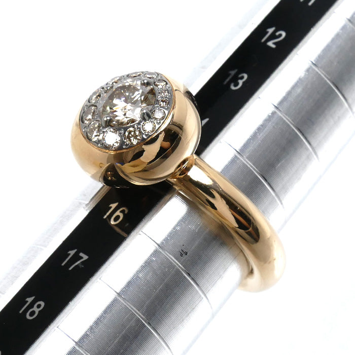 Pomellato ポメラート K18PG ピンクゴールド ヌヴォラ リング・指輪 ダイヤモンド0.55ct 15号 11.9g レディース【中古】【美品】