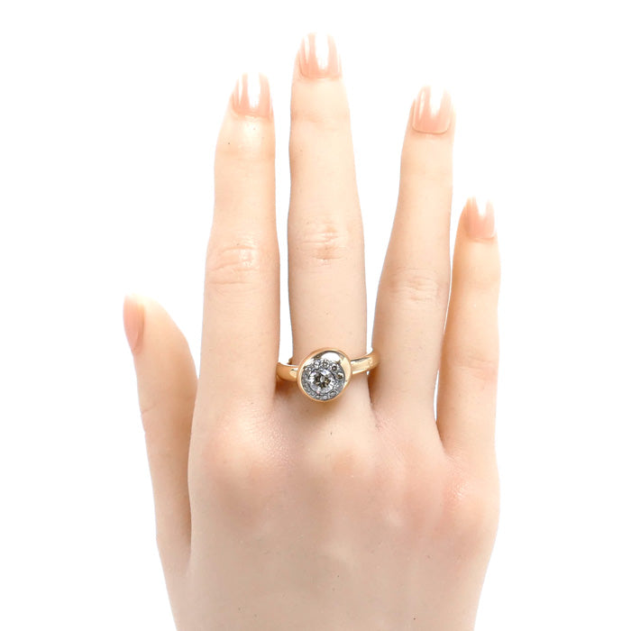 Pomellato ポメラート K18PG ピンクゴールド ヌヴォラ リング・指輪 ダイヤモンド0.55ct 15号 11.9g レディース【中古】【美品】