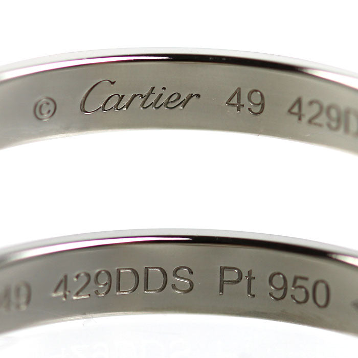 CARTIER カルティエ Pt950プラチナ ダムール ウェディング フル リング・指輪 B4093649 ダイヤモンド 9号 49 2.3g レディース【中古】【美品】
