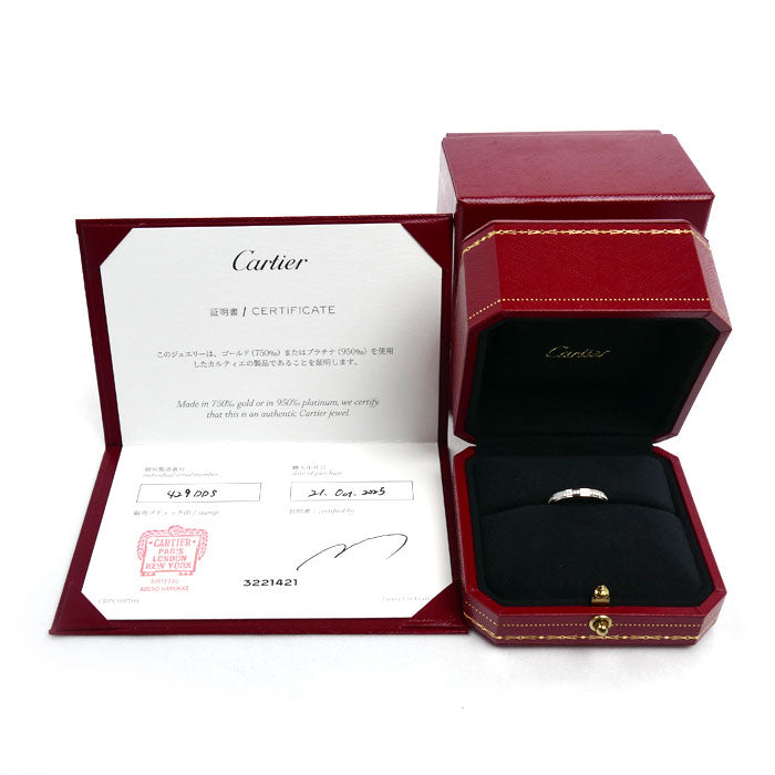 CARTIER カルティエ Pt950プラチナ ダムール ウェディング フル リング・指輪 B4093649 ダイヤモンド 9号 49 2.3g レディース【中古】【美品】