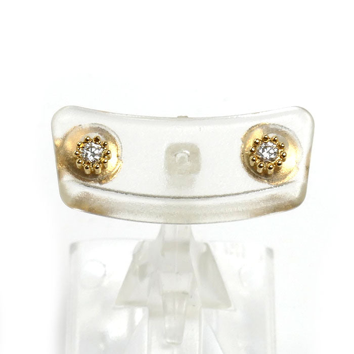 Dior ディオール K18YG イエローゴールド ミミローズ ピアス JMRO95017_0000 ダイヤモンド 1.1g セット売り レディース【中古】【美品】