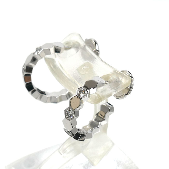 Chaumet ショーメ K18WG ホワイトゴールド ビーマイラブ ピアス 085271 ダイヤモンド 5.8g レディース【中古】【美品】