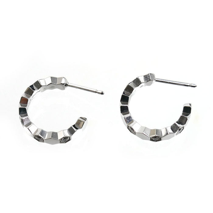 Chaumet ショーメ K18WG ホワイトゴールド ビーマイラブ ピアス 085271 ダイヤモンド 5.8g レディース【中古】【美品】